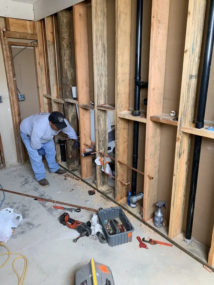 Commercial rough-in plumbing for Gas Line Repair in Klondyke